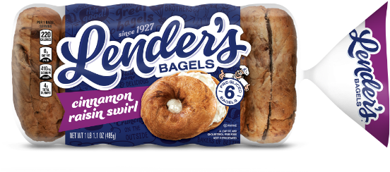 package of cinnamon raisin swirl bagels