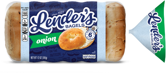 package of frozen onion bagels