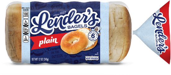 package of frozen plain bagels